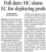 Visva-Bharati Faculty Challenge EC in Court Over Poll Duty Redesignation