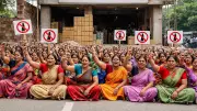 Women Stage Roadblock Protest Against Proposed Liquor Shop in UP's Kasaiganj