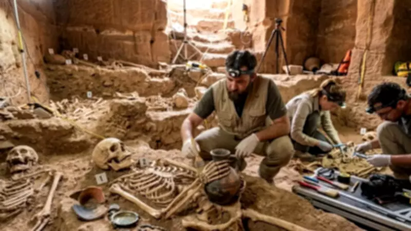 12 Skeletons and a Chalice Found in Petra's Treasury Tomb