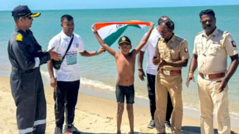 7-Year-Old Boy Becomes Youngest to Swim Across Palk Strait in 9 Hours 50 Minutes
