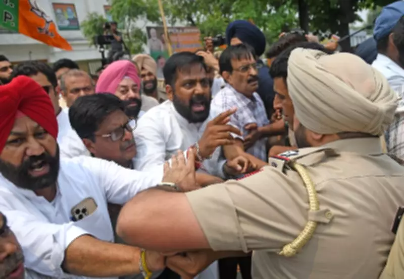 AAP Protests Against BJP Over ED Action on Punjab Minister Sanjeev Arora