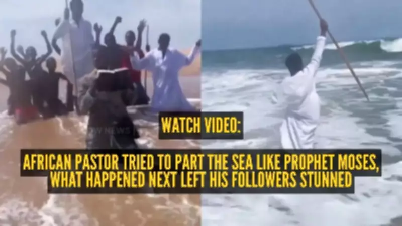 African Pastor Attempts to Part Red Sea Like Moses, Fails Miserably in Viral Video