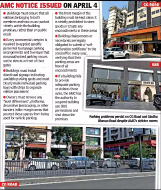 Ahmedabad Parking Mandate Stuck in Jam as Visitors Face Heat