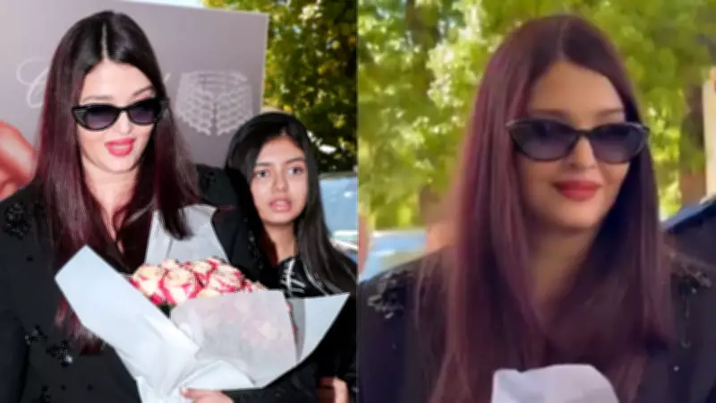 Aishwarya Rai Bachchan arrives in Cannes with daughter Aaradhya, fans await her red carpet appearance