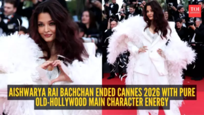 Aishwarya Rai Bachchan Stuns at Cannes 2026 in Feathered White Power Suit