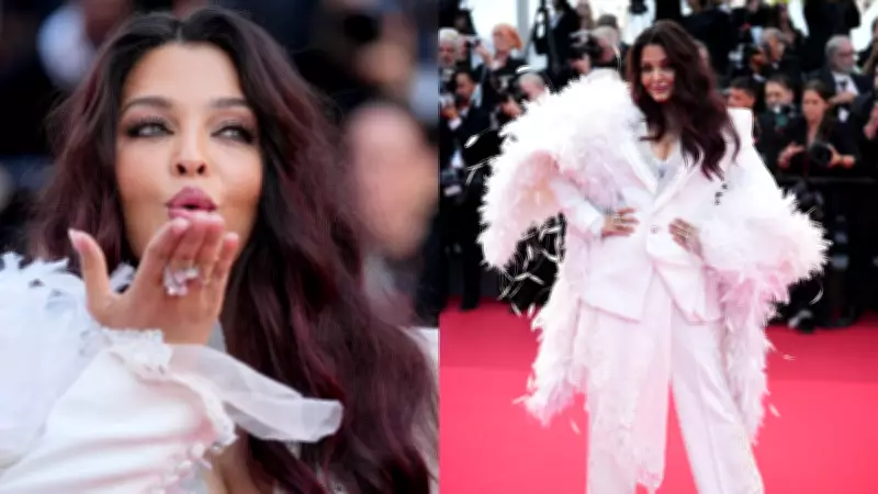 Aishwarya Rai Bachchan Stuns in White Roses at Cannes 2026