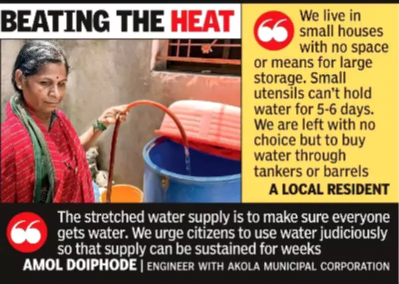 Akola Heatwave and Water Crisis: Residents Struggle with 6-Day Supply Interval