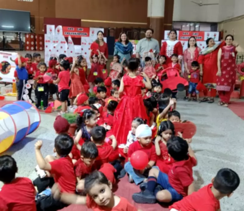 Aksips 41 Smart School Chandigarh Celebrates Red Day with Enthusiasm