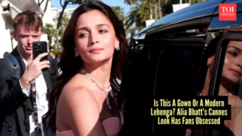 Alia Bhatt Adds Desi Twist to Cannes 2026 with Custom Dupatta on Coral Gown