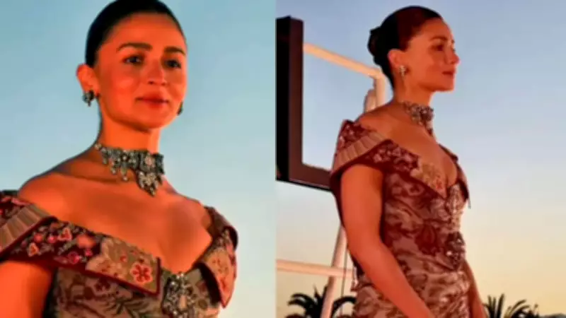 Alia Bhatt Stuns in Red Off-Shoulder Gown at Cannes 2026 Dinner