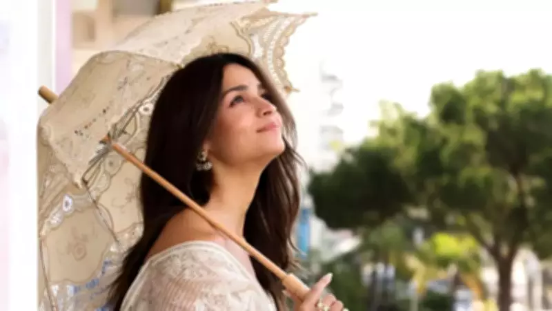 Alia Bhatt's Ivory Saree-Inspired Look Steals Show at Cannes 2025