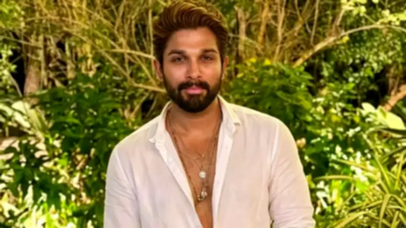 Allu Arjun's Airport Look: White Tee, Denim, and New Hair Color Steal Show