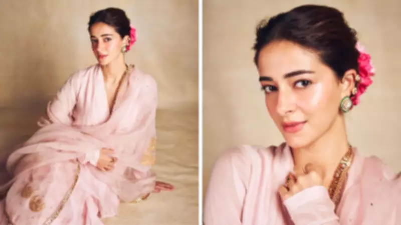 Ananya Panday Stuns in Pastel Pink Anarkali Worth Premium Smartphone Price
