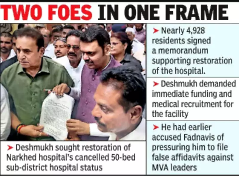 Anil Deshmukh Meets Fadnavis Over Narkhed Hospital Upgrade
