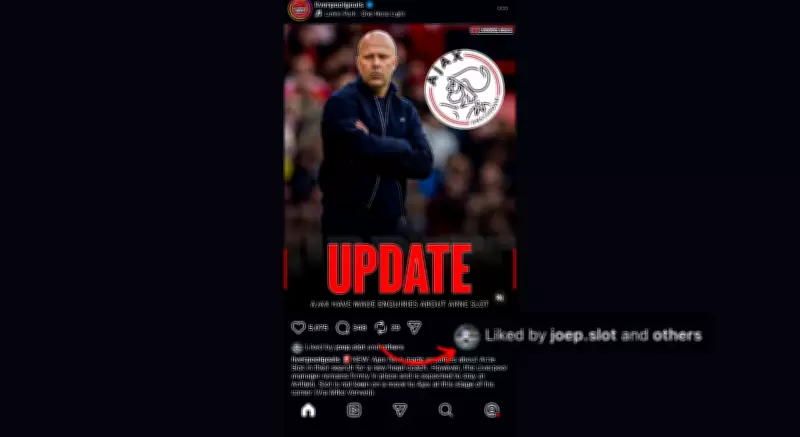 Arne Slot's Son's Instagram Like Fuels Ajax Rumours After Liverpool Loss