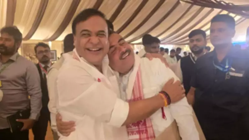 Assam CM Himanta and WB CM Suvendu Share Light Moment at Swearing-In