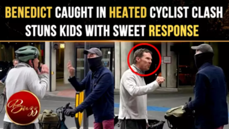 Benedict Cumberbatch Snaps at Cyclist, Then Wins Over School Kids
