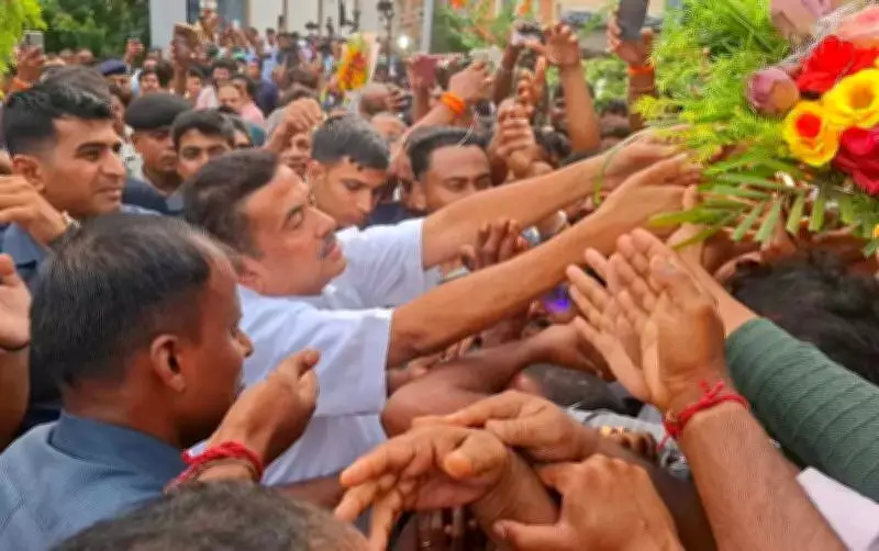 Bengal CM Suvendu Adhikari Returns to Contai Home After Swearing-In
