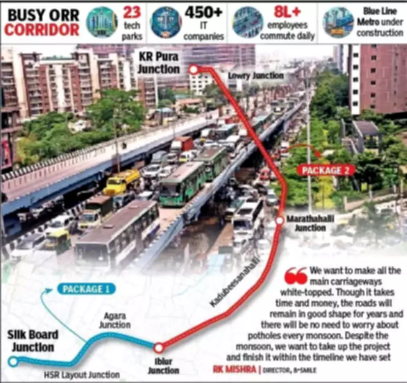 Bengaluru ORR to be Ripped Open for Concretisation, Likely to Disrupt Traffic for a Year