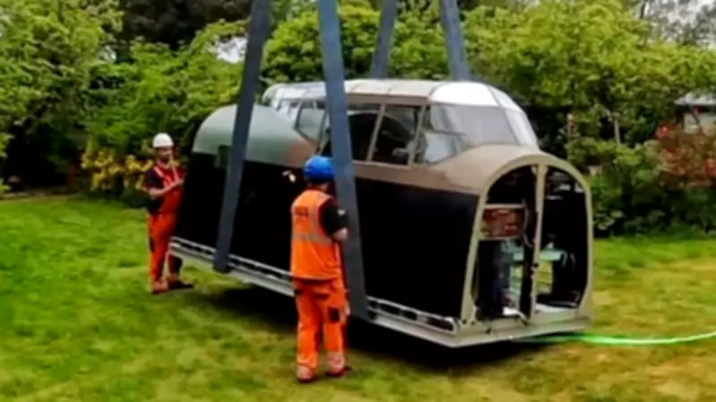 Berkshire man's hand-built Lancaster cockpit replica donated to RAF centre