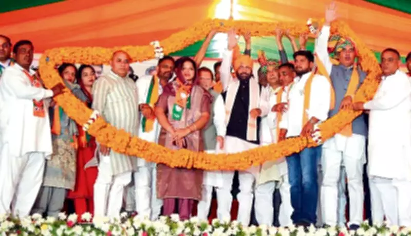 BJP Goes All Out in Sampla, CM Saini Leads Campaign