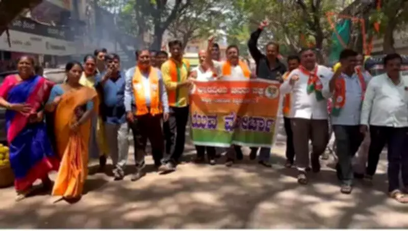 BJP Hubballi-Dharwad Celebrates Landmark Election Victories with Sweets