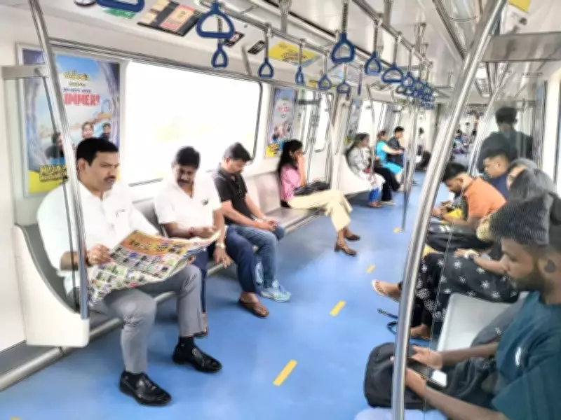 BJP state chief BY Vijayendra takes Metro, urges austerity amid fuel price hike