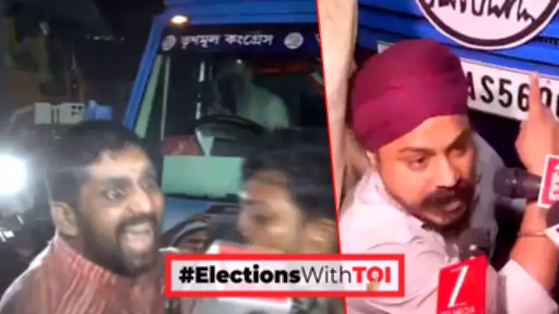 BJP Stops TMC Vehicle in Bhabanipur, Alleges EVM Tampering Plan