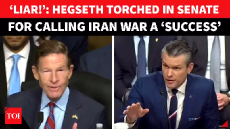 Blumenthal Scolds Hegseth Over Iran War Costs, Calls Victory Claim a Lie