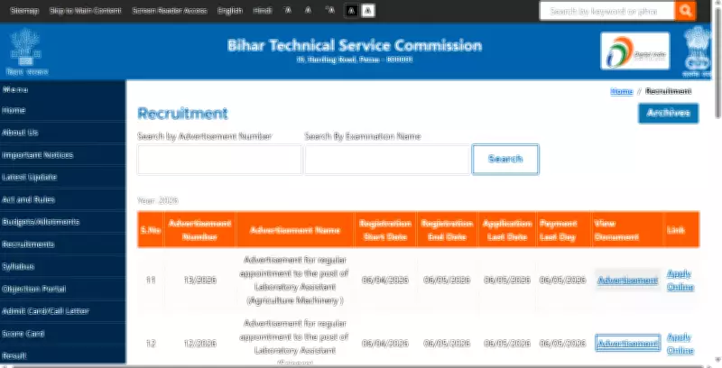 BTSC Lab Assistant 2026: Last Day to Apply for 1,091 Posts