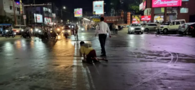 Chhattisgarh Traffic Cop Honored for Helping Disabled Man Cross Rainy Junction