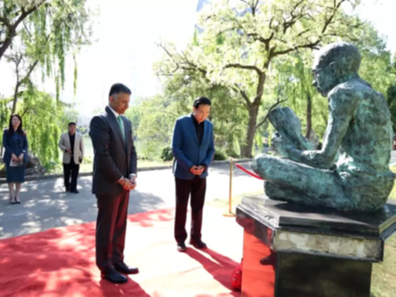 China Ambassador Vikram Doraiswami Pays Tributes to Mahatma Gandhi