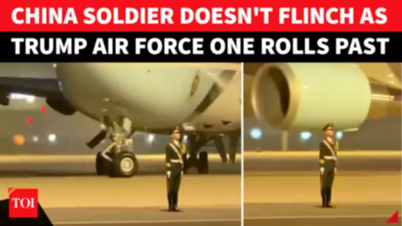 Chinese Officer Stuns World with Ice-Cold Guard Near Trump's Air Force One
