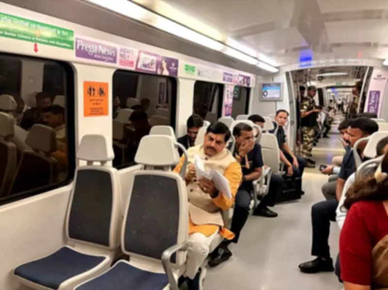 CM Mohan Yadav Travels by Delhi Metro, Promotes Public Transport