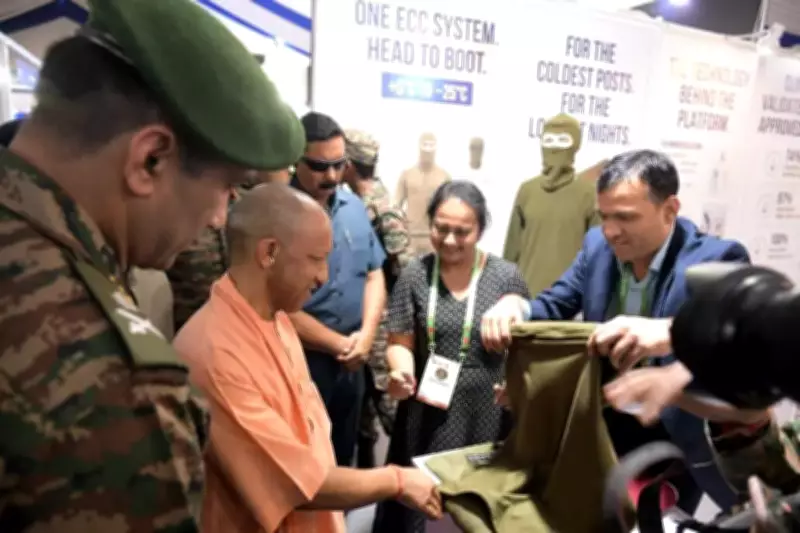 CM Yogi Adityanath Visits Defence Exhibition, Lauds Indian Innovations