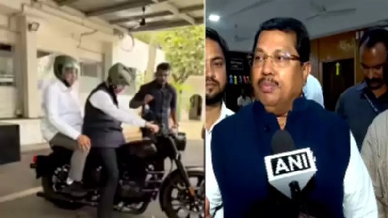 Congress leader questions Fadnavis' motorcycle ride legality, calls it stunt