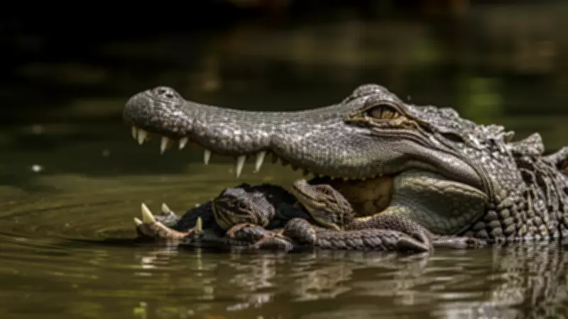 Crocodile Mothers Use Powerful Jaws to Gently Carry Hatchlings