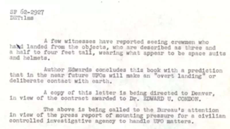 Declassified FBI Files Detail 1960s UFO Sightings and Small Suited Beings