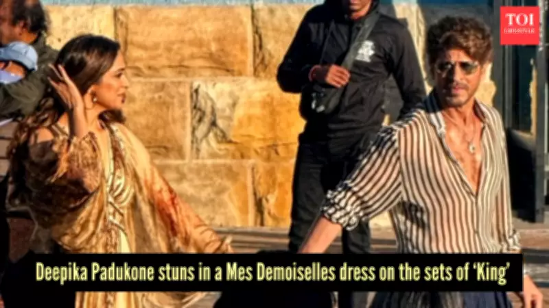 Deepika Padukone Stuns in Bohemian Dress on King Set with SRK in Cape Town