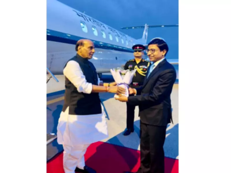 Defence Minister Rajnath Singh arrives in South Korea on second leg of visit