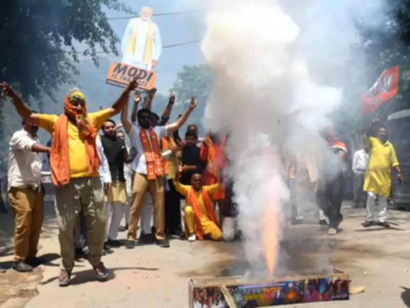Delhi Celebrates BJP's Poll Victory with Sweets and Marches