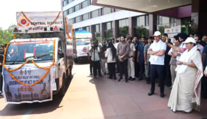 Delhi CM Rekha Gupta Flags Off 13 Mobile Heat Relief Units