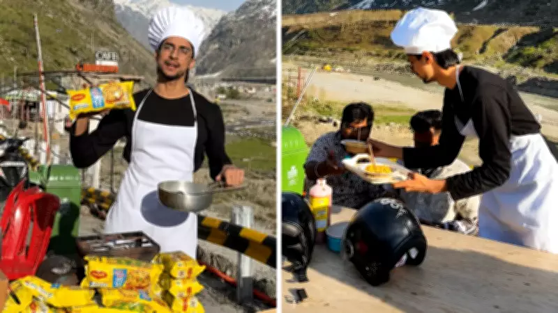 Delhi Man Opens Temporary Maggi Stall in Mountains for a Day, Earns Big