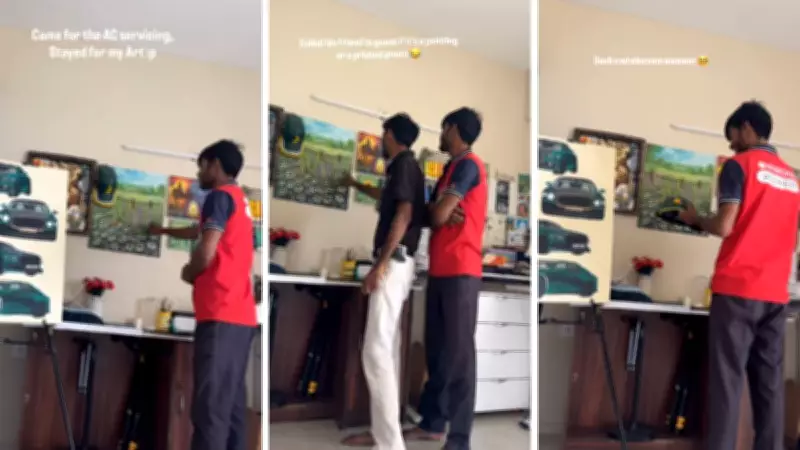Delhi Woman Shares AC Technician's Emotional Sketch, Video Goes Viral