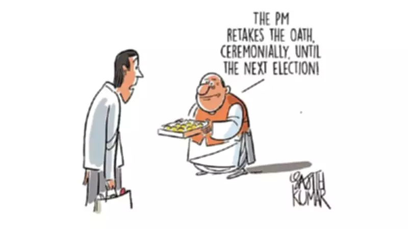 DH Cartoon: PM Retakes Oath Until Next Election