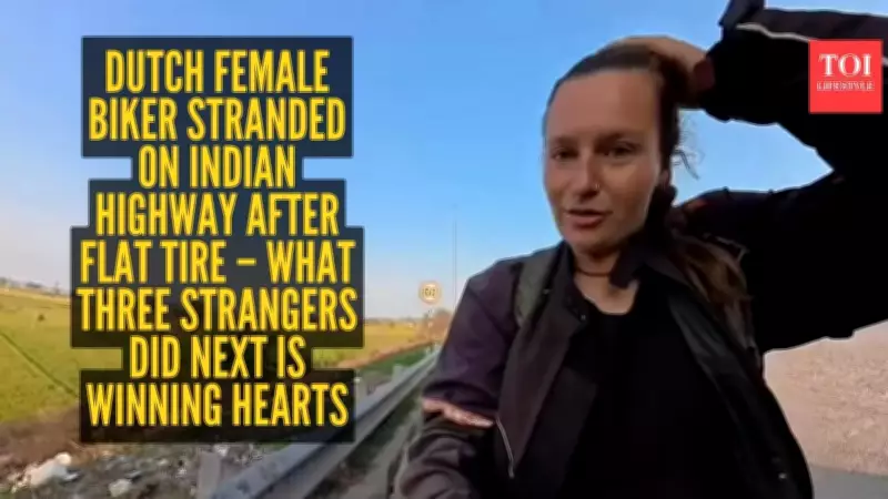 Dutch Biker Stranded in India Gets Help from Strangers, Video Goes Viral