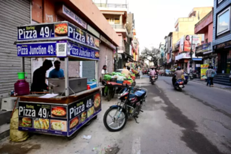 Encroached Footpaths in Jaipur Force Pedestrians onto Busy Roads