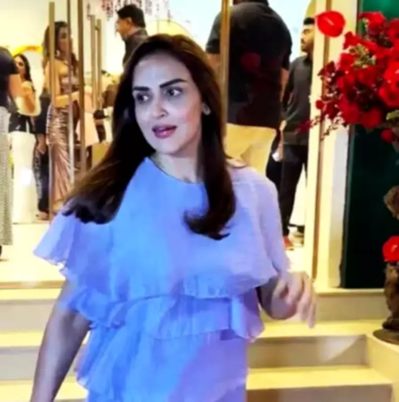 Esha Deol Turns Air Cooler Mishap Into Met Gala Joke in Mumbai