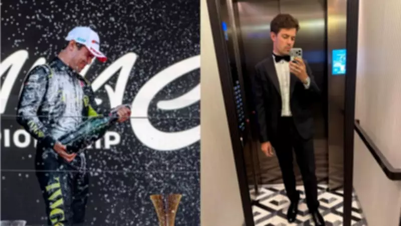 Felipe Drugovich Enjoys Champagne and Pizza During Formula E Break