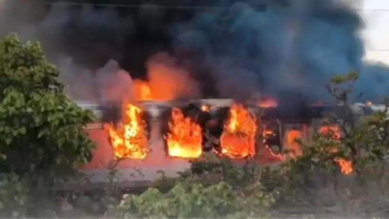 Fire on Rajdhani Express in MP averted; relief van accident injures 5